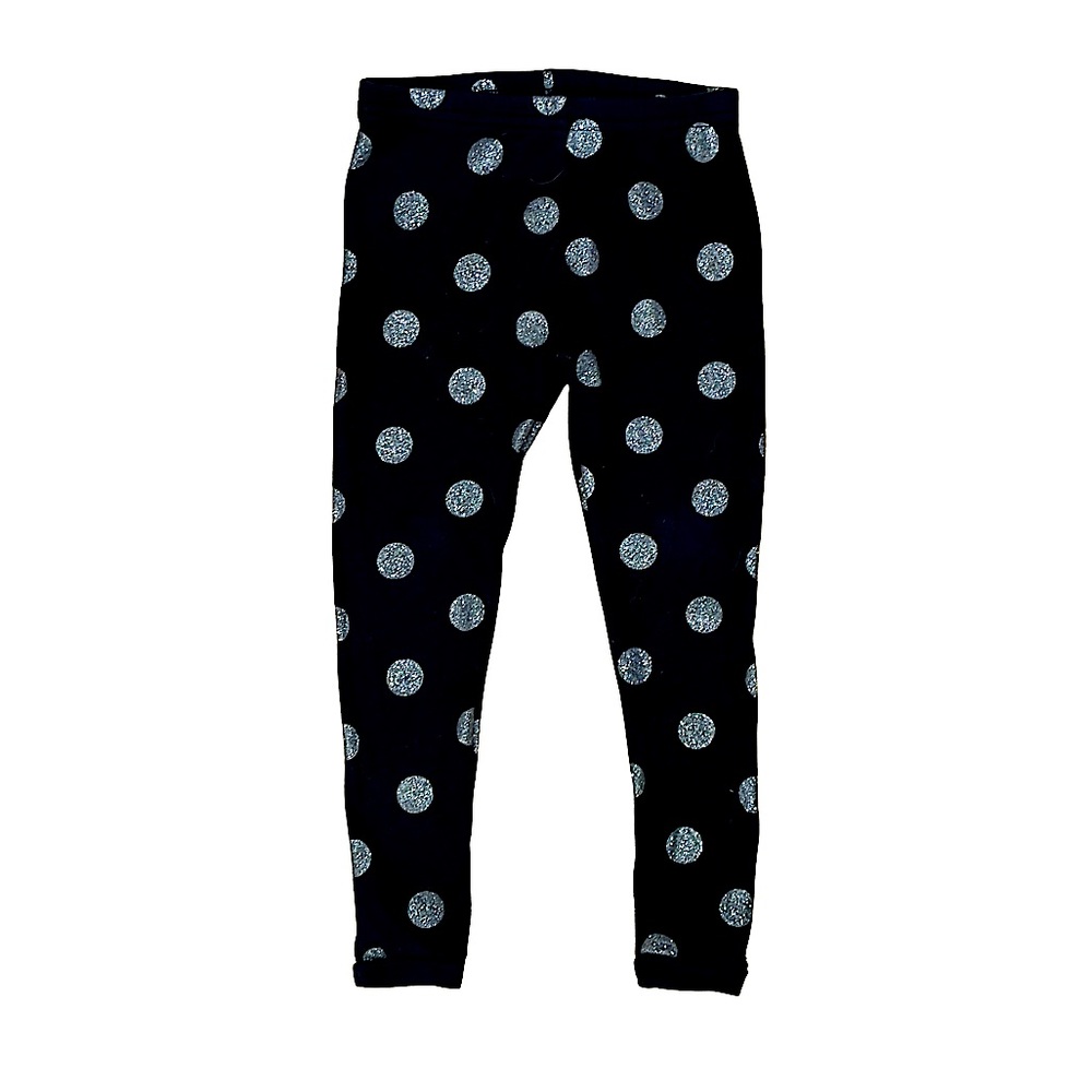 JUST ONE YOU by CARTER’S - Girls Black Leggings With Silver Polka Dots
